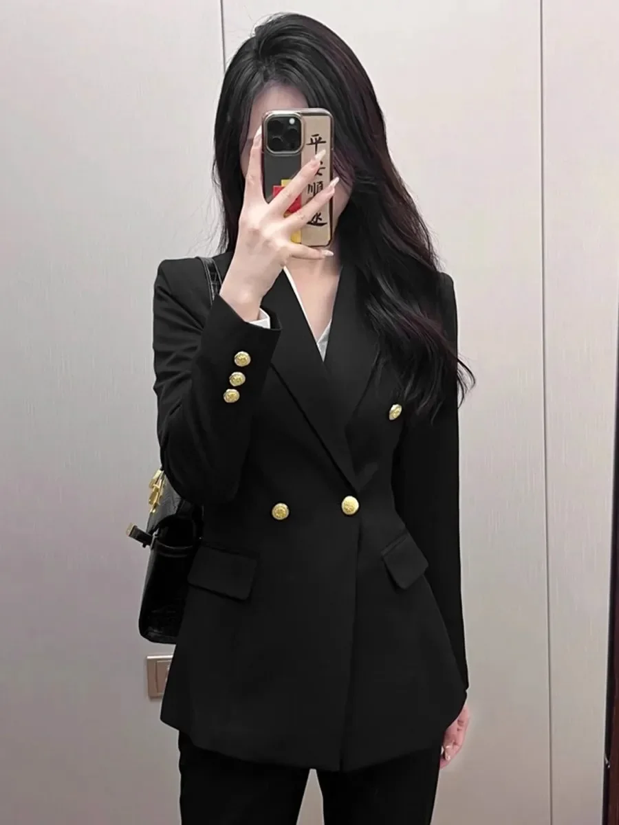 الملابس الكورية الشعبية القديمة المال نمط امرأة السترة السوداء معطف سيدة الحد خارج الكتف عطلة الباردة صديقها السترة النساء #2
