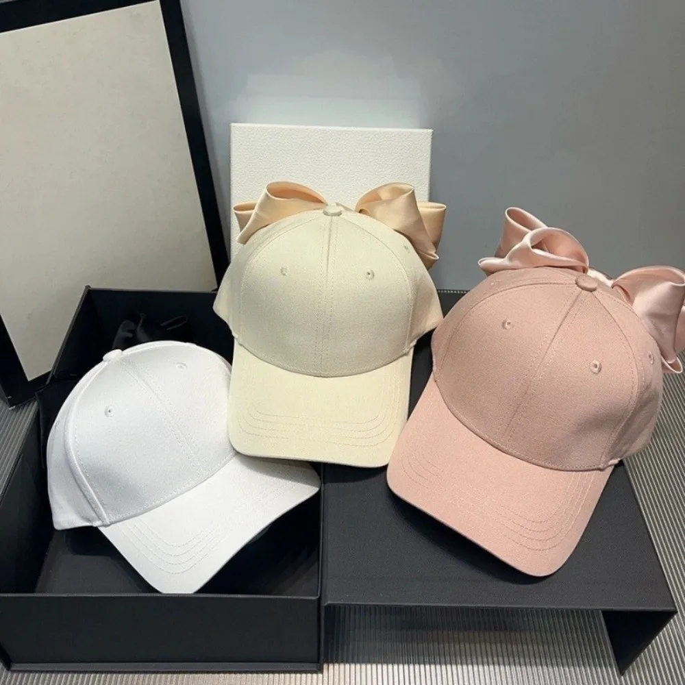 novo-bone-de-beisebol-versatil-e-adoravel-com-laco-grande-ajustavel-de-algodao-chapeu-casual-para-meninas-estilo-streetwear
