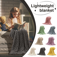 Plush Throw Blanket Super Soft Comfortable Lightweight Breathable Cozy Warm Solid Color Blanket Blanket For Sleepers Sofa Couch