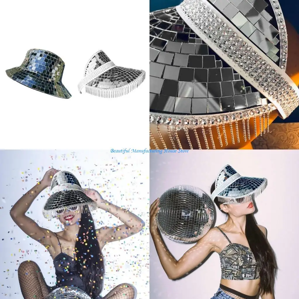 e56a-adult-bucket-hat-decorative-fisherman-hat-for-sun-for-protection-mirror-hat-color-disco-party-hat-all-seasons-suns