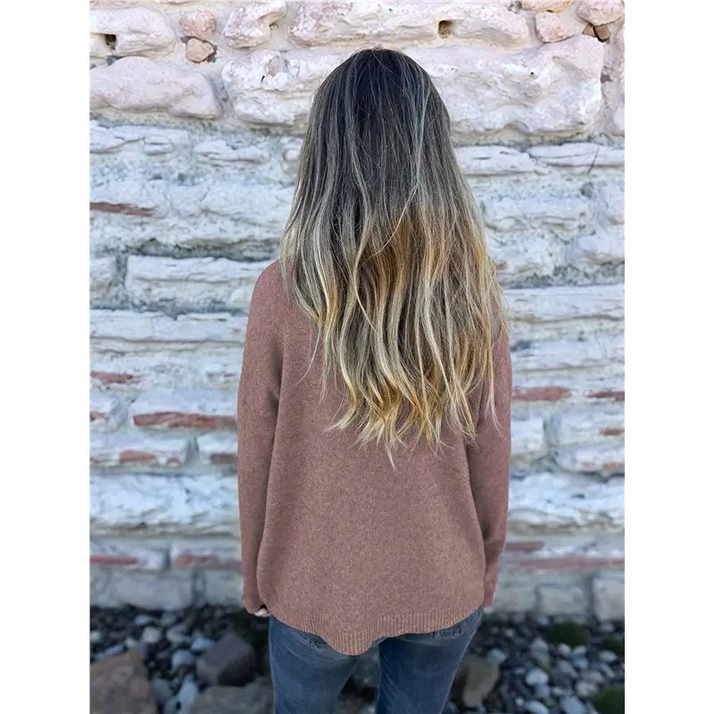 ABDJ-سترة نسائية كبيرة الحجم برقبة عالية مكتنزة ورقبة دائرية وأكمام طويلة سترات شتوية فضفاضة متماسكة