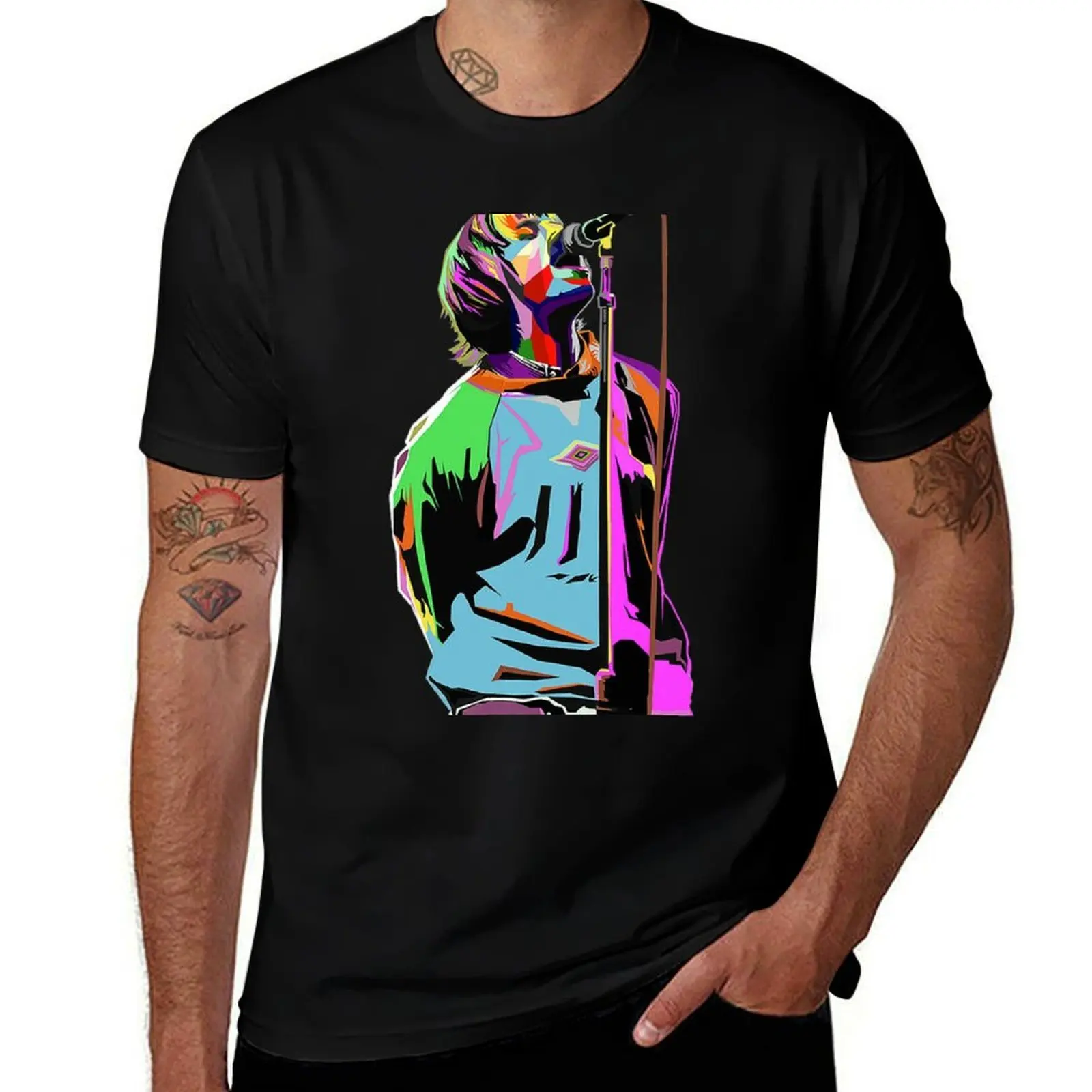 

Vintage liam gallagher art T-Shirt graphic t shirts for man man t shirt cotton man t shirt graphic T-shirt