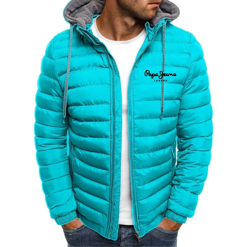 2024 الخريف والشتاء الذكور معطف فضفاض الملابس في الهواء الطلق ملابس رياضية كاجوال موضة الشارع الشهير نمط مقنعين الدافئة جاكيت زيبرا