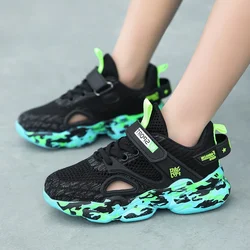 Children Boys Breathable Mesh Shoes Kids Sports and Running Sneakers School Tennis Size 28-39# 5-10y,Black,White,Green.