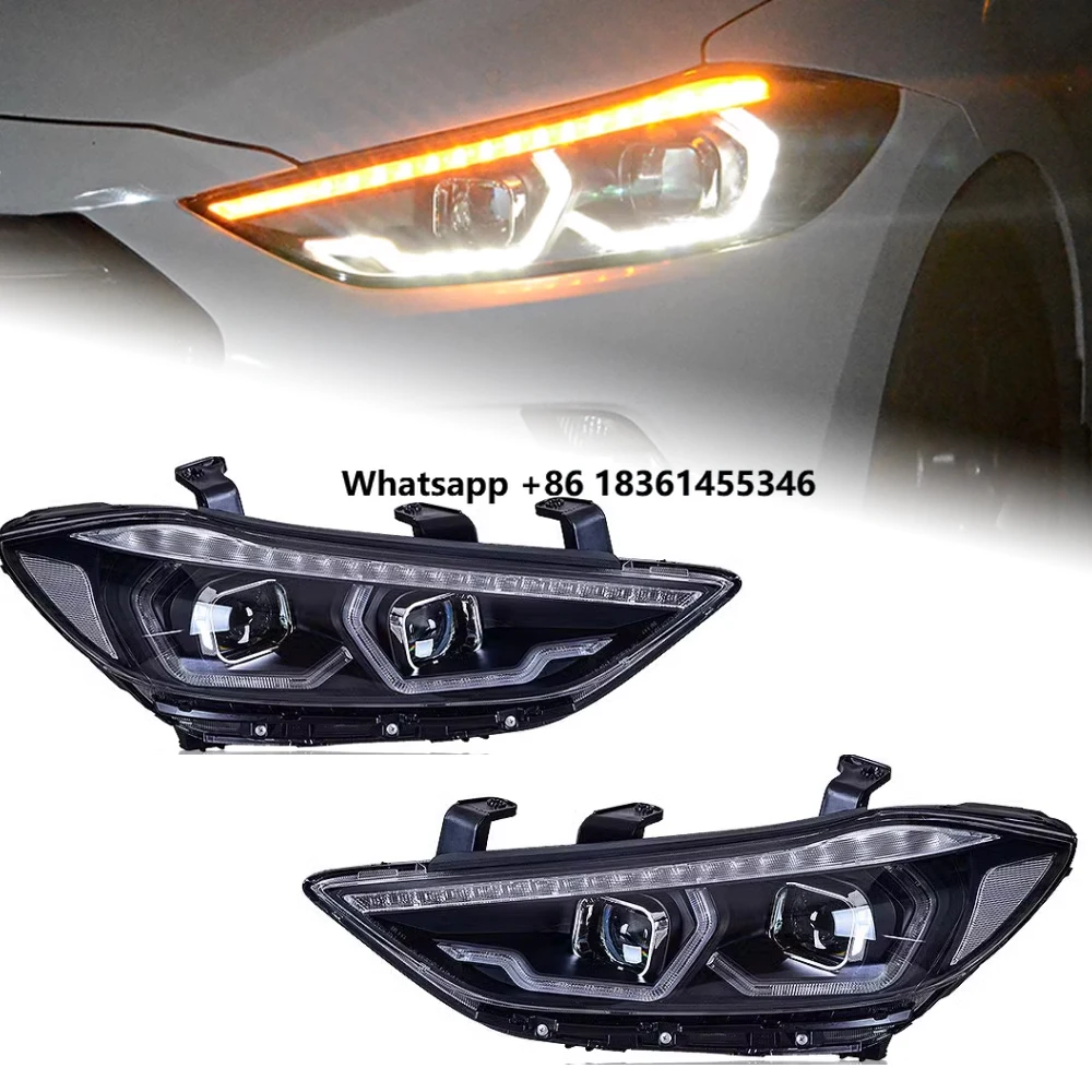 

for Elantra Headlights 2016-2020 New Elantra Headlight Brand Eagle Eye DRL Hid Bi Xenon Auto Accessories
