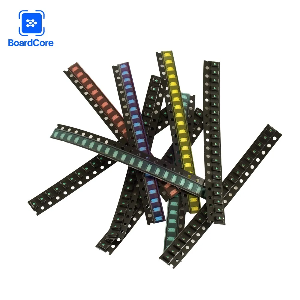 100 قطعة 1206 ديود مصلحة الارصاد الجوية LED ديود مجموعة صمام ثنائي باعث للضوء مجموعة متنوعة للإضاءة DIY بها بنفسك أحمر أبيض أصفر أخضر أزرق