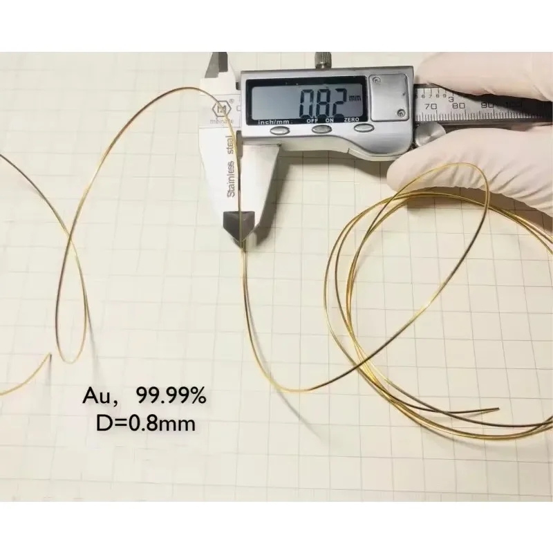 

High purity gold wire (purity 99.99%/diameter 0.8mm/scientific research only)