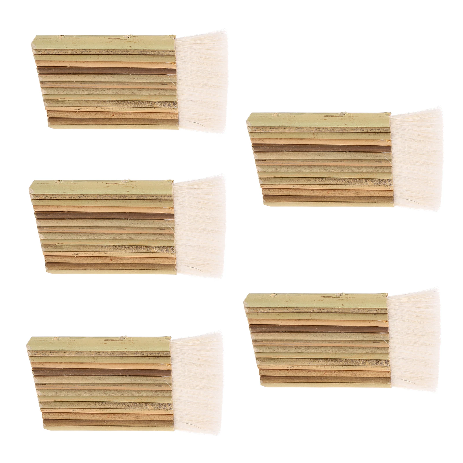 

5Pcs Bamboo Paint Brush Hake Hair Wool Tip for Oil Watercolor Large Area Painting Art Supplies Bamboo Paint Brush