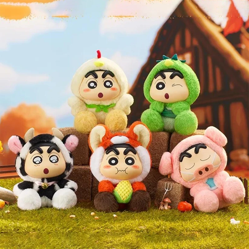 Miniso Crayon Shin Chan Blind Box New Ranch Story Nohara Shinnosuke Plush Toy Stuffed Animal Doll Figure Kids Christmas Gift