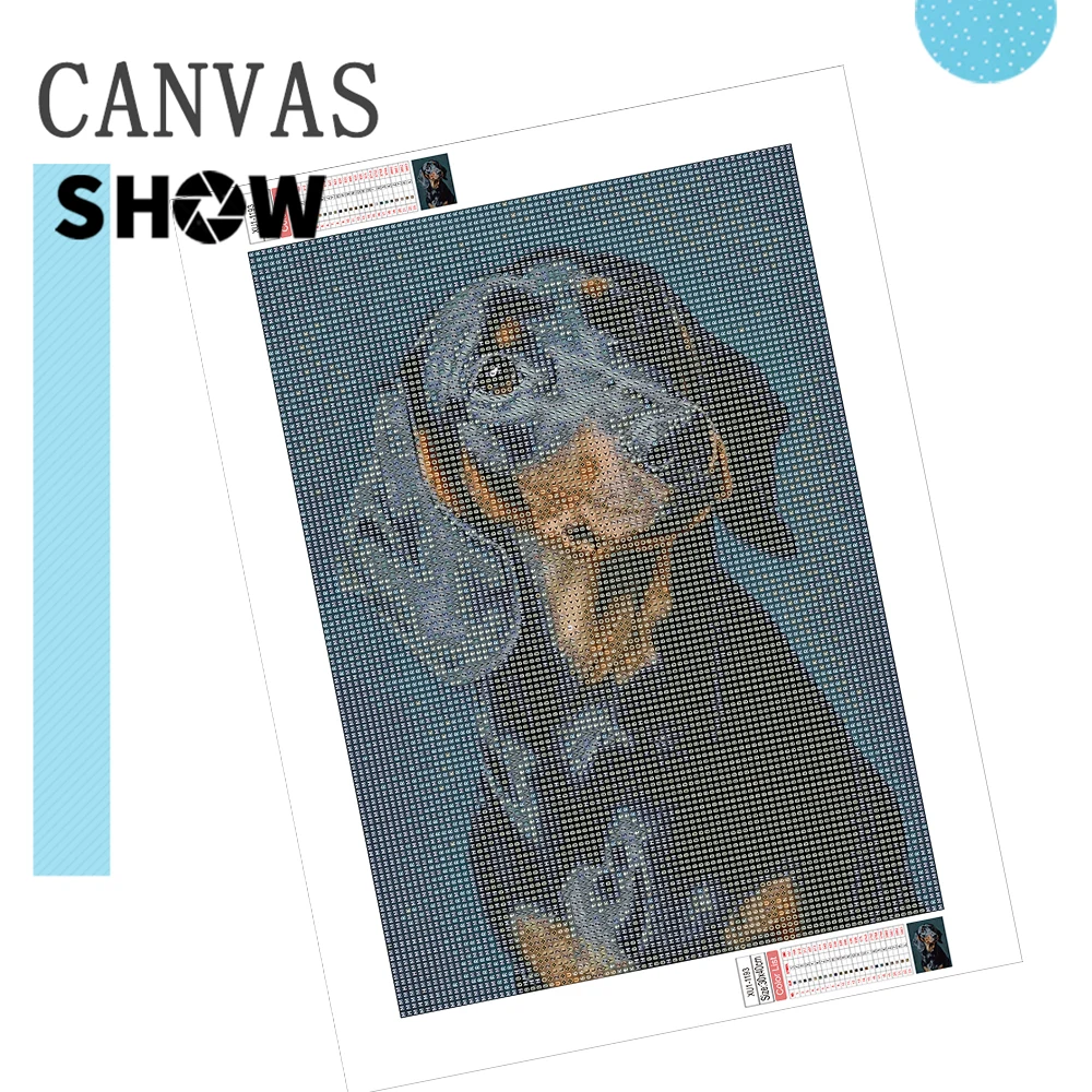 AZQSD Diamond Painting Kit Dog Animal Gift Picture Of Rhinestones 5d DIY Cross Stitch Round Drill Embroidery 30x40cm Home Decor