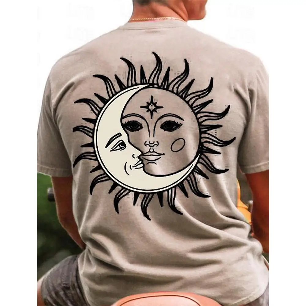 Men's T Shirt Ethnic Pattern 3d Print Summer Fashion Short Sleeve Crew Neck T Shirt Casual Outdoor Oversized Clothing Streetwear