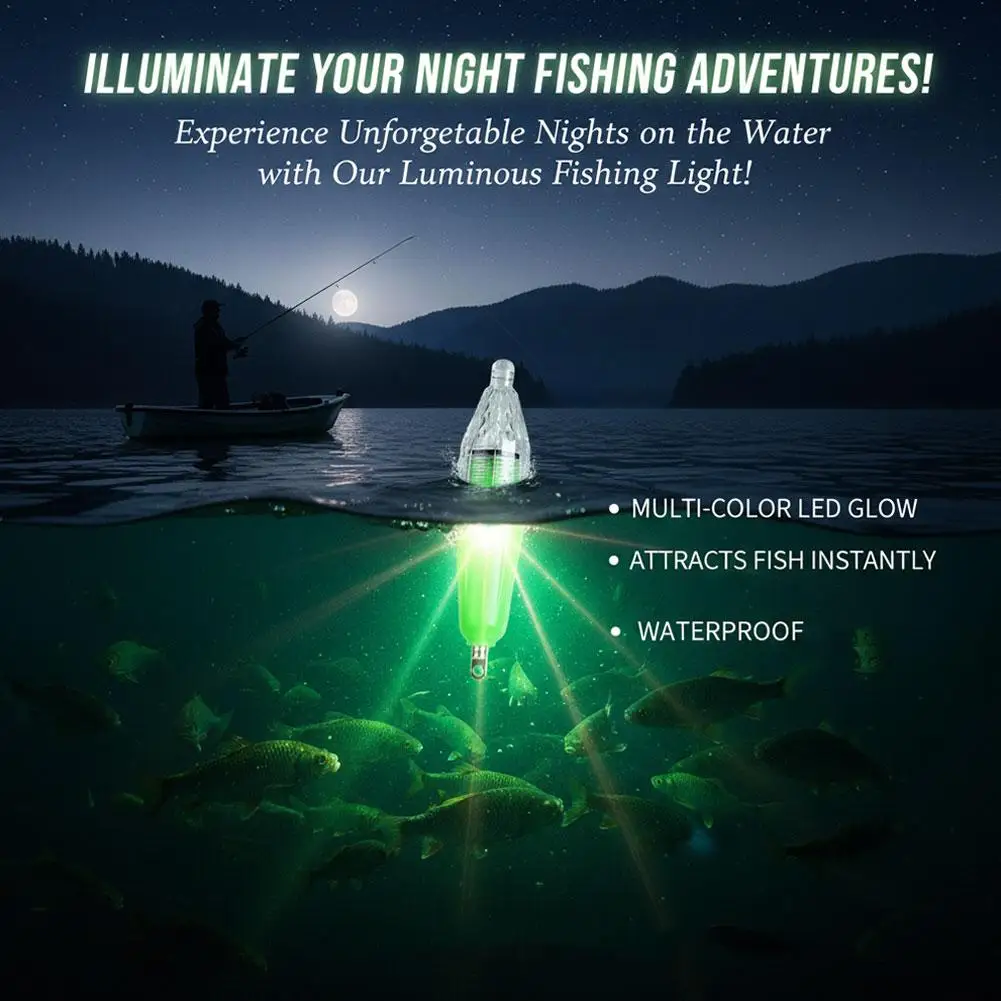 LED Flashing Fishing Light Underwater Lure Light Fish Attracting Lamp Night Fishing Bait Light for Saltwater Freshwater image 3