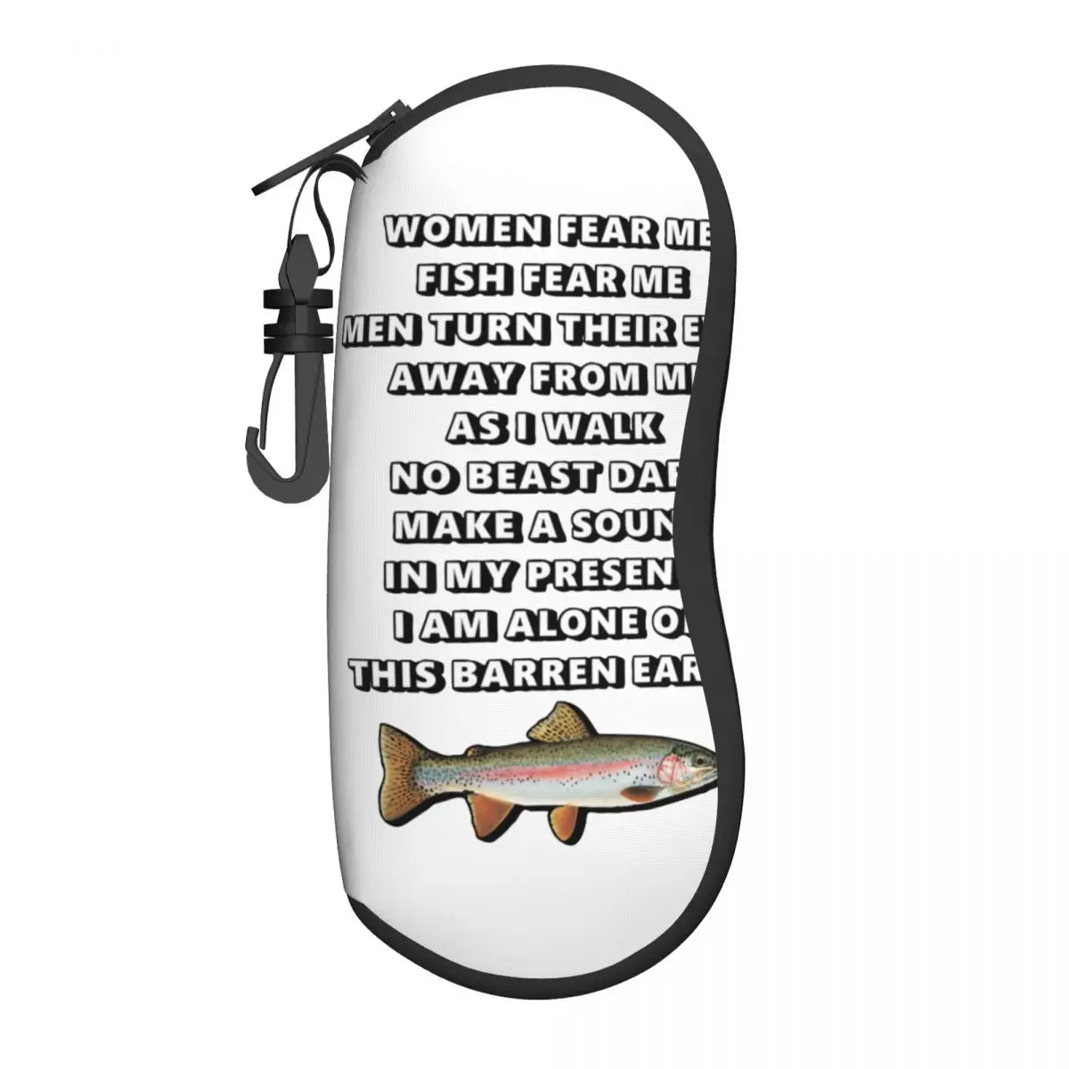 Women Fear Me Fish Fear Me Glasses Case Convenient Accessories Eyeglasses Protector Print Eye Contacts Case