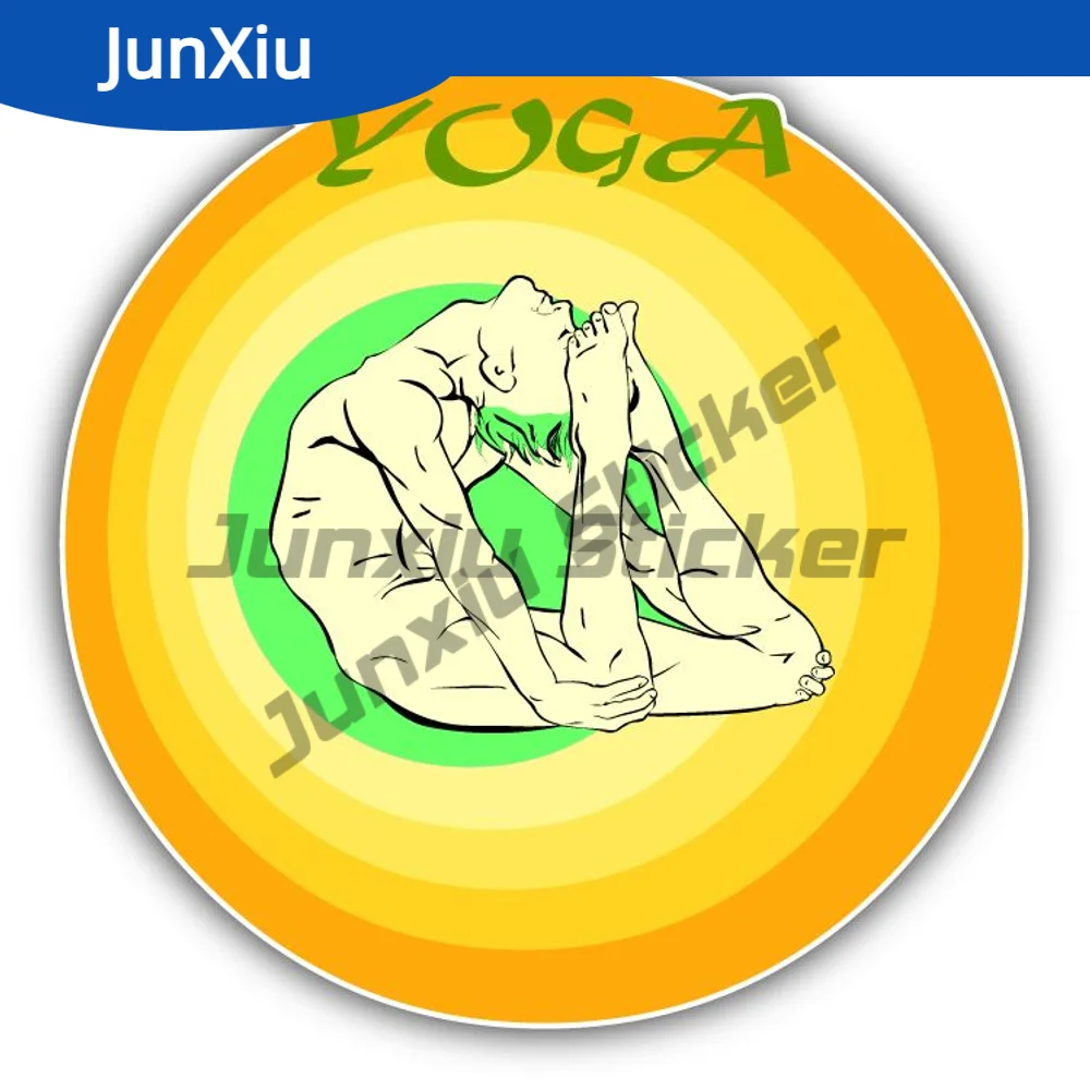 

Yoga Asana Badge Waterproof Decal Accessories For Suv Camper Bodywork Laptop Phone Guitar Yacht Car Bumper Sticker Decals Motor