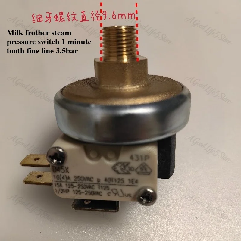 For Milk Frother, Steam Boiling Water, Milk Tea Heating Machine Accessories, Pressure Switch 1 Minute Tooth, Jiayin250V16A3.5bar