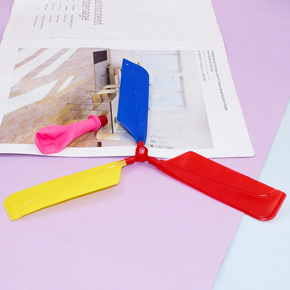 1 مجموعة بالون هليكوبتر ممارسة العملي على القدرة على بالون الطيران مع صافرة لعبة طائرة في الهواء الطلق لحشو سلة عيد الفصح #2