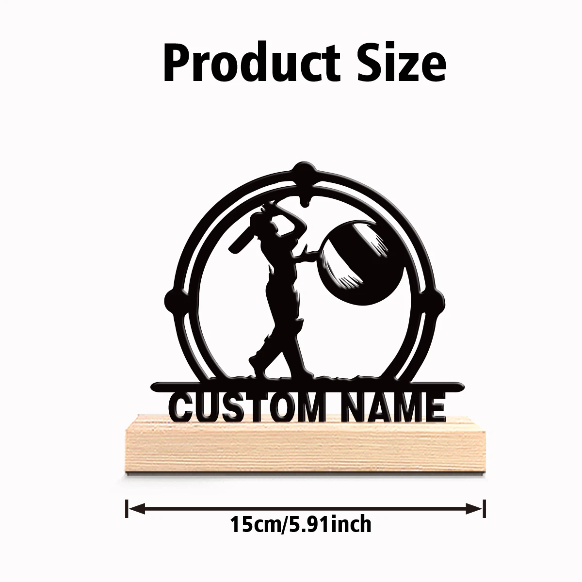 A customized home decoration Cricket Vintage wrought iron solid wood base frame decoration A wooden frame gift for loved ones,