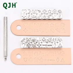8 PCS Metal Punch Stamp (Sports, Plants, Nature Series) Quality Leather Craft Tool Stamp Set for DIY Beginners and Professionals