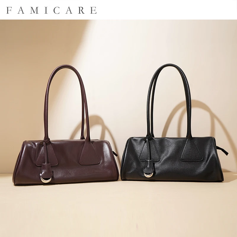 

Новая премиальная винтажная сумка для боулинга 2026 года, треугольный дизайн, на плечо/подмышку, из натуральной кожи, женская, уникальная, шикарная сумочка