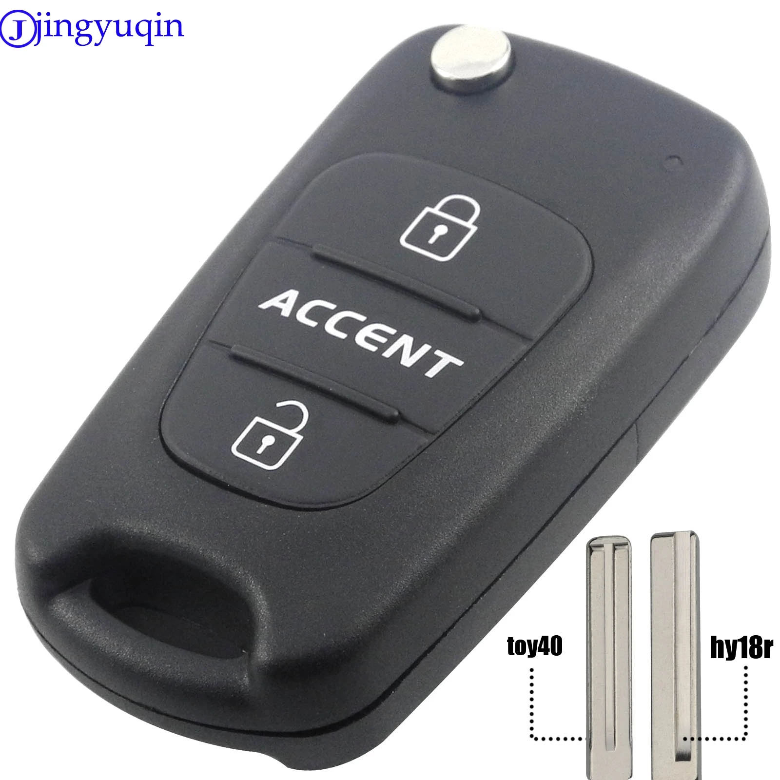 jingyuqin 10p Key Shell Silicone Flip for Hyundai Tucson ix25 ix35 Kia Ceed Rio 3 Sportage Remote Cover Replace Case