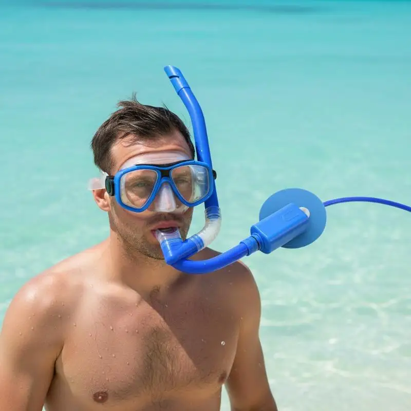Dry Respirator Mask 1PC for Deep Diving and Swimming Anti Leak Full Face Snorkel Tube Comfortable Fit for Underwater Exploration view 2