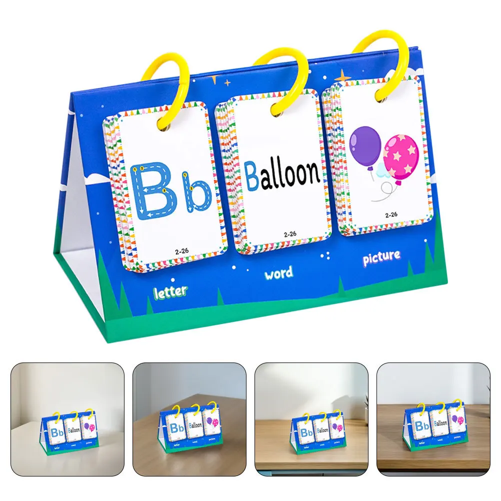 

1Set Early Education Flash Cards Alphabet Vocabulary Learning Letters for Kids Portable Home School Travel Learning Letters
