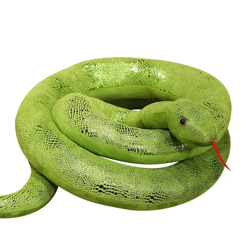 New 1pc Simulation Snakes Plush Toy Giant Long Snake Stuffed Animal Plushie Funny Tricky Friends Halloween Gift