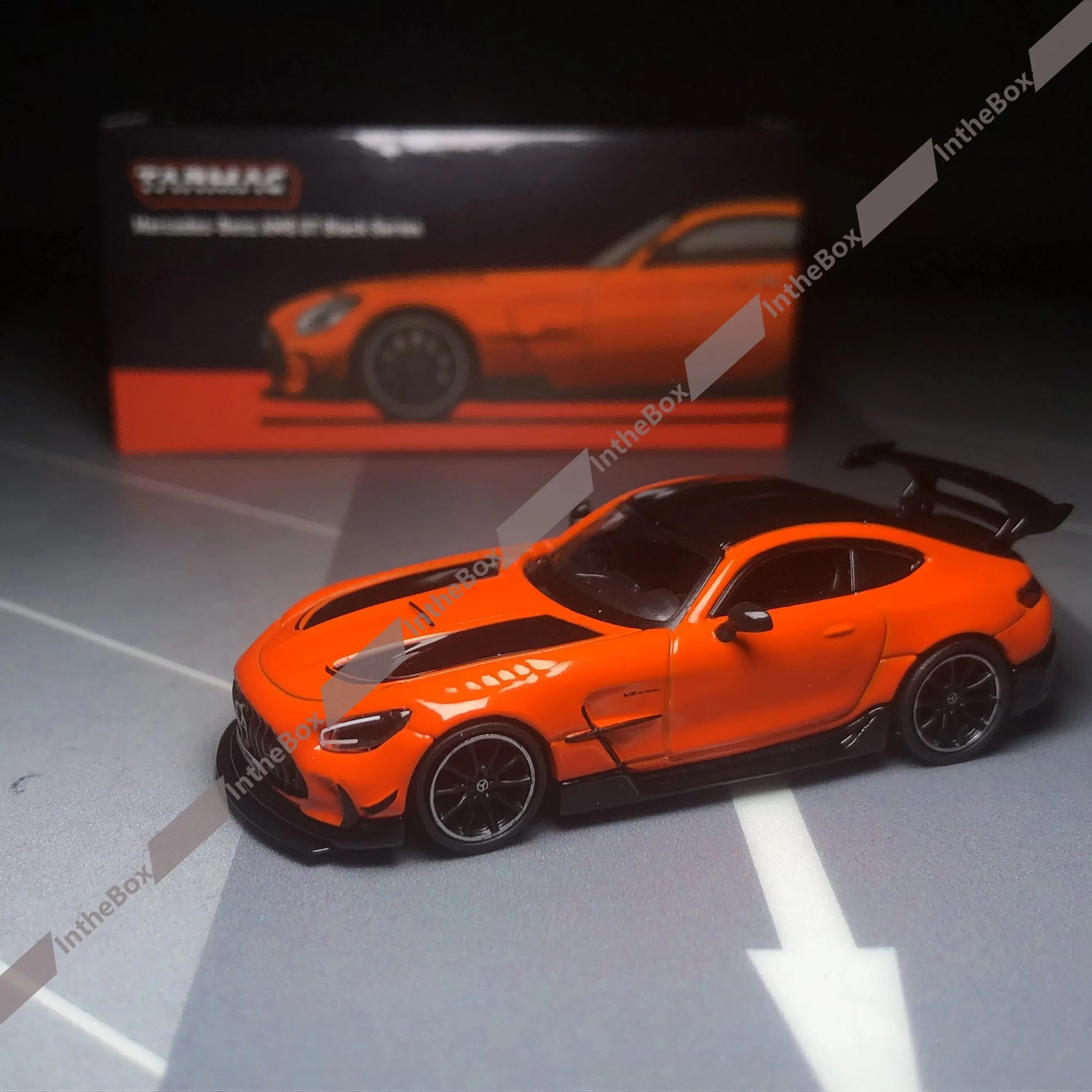 

theBox Store Tarmac MB GT Black Series Orange 1/64 Diecast Model Car Collection Limited Edition Hobby Toys