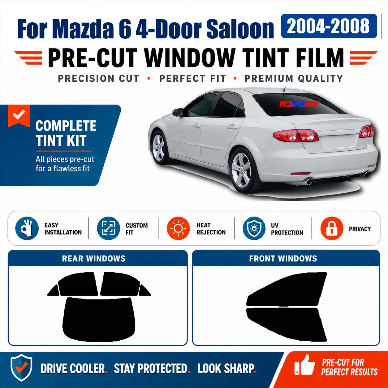 for-mazda-6-4-door-saloon-2004-2008-glass-tint-kit-front-window-rear-window-diy-install-kit