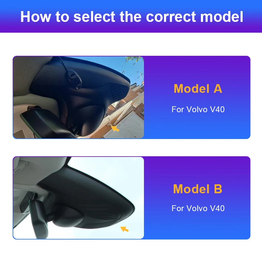 4K HD 2160P New Plug and Play WIFi Car DVR Video Recorder Dual Lens Dash Cam For Volvo V40 T2 T5 cross country 2013-2020 Dashcam