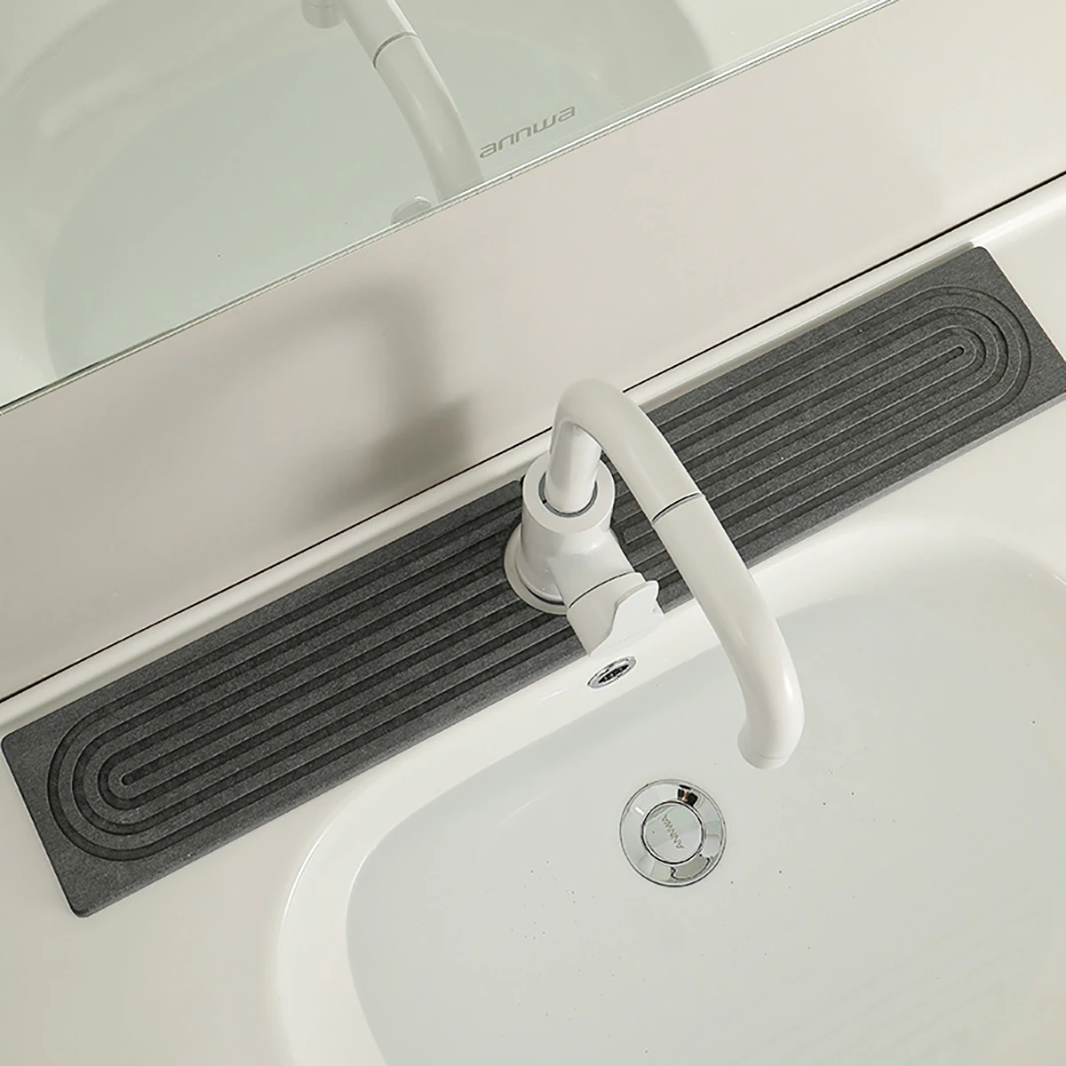 

Diatomaceous earth faucet mat Fast water absorption Anti-mold and environmental protection Recess design
