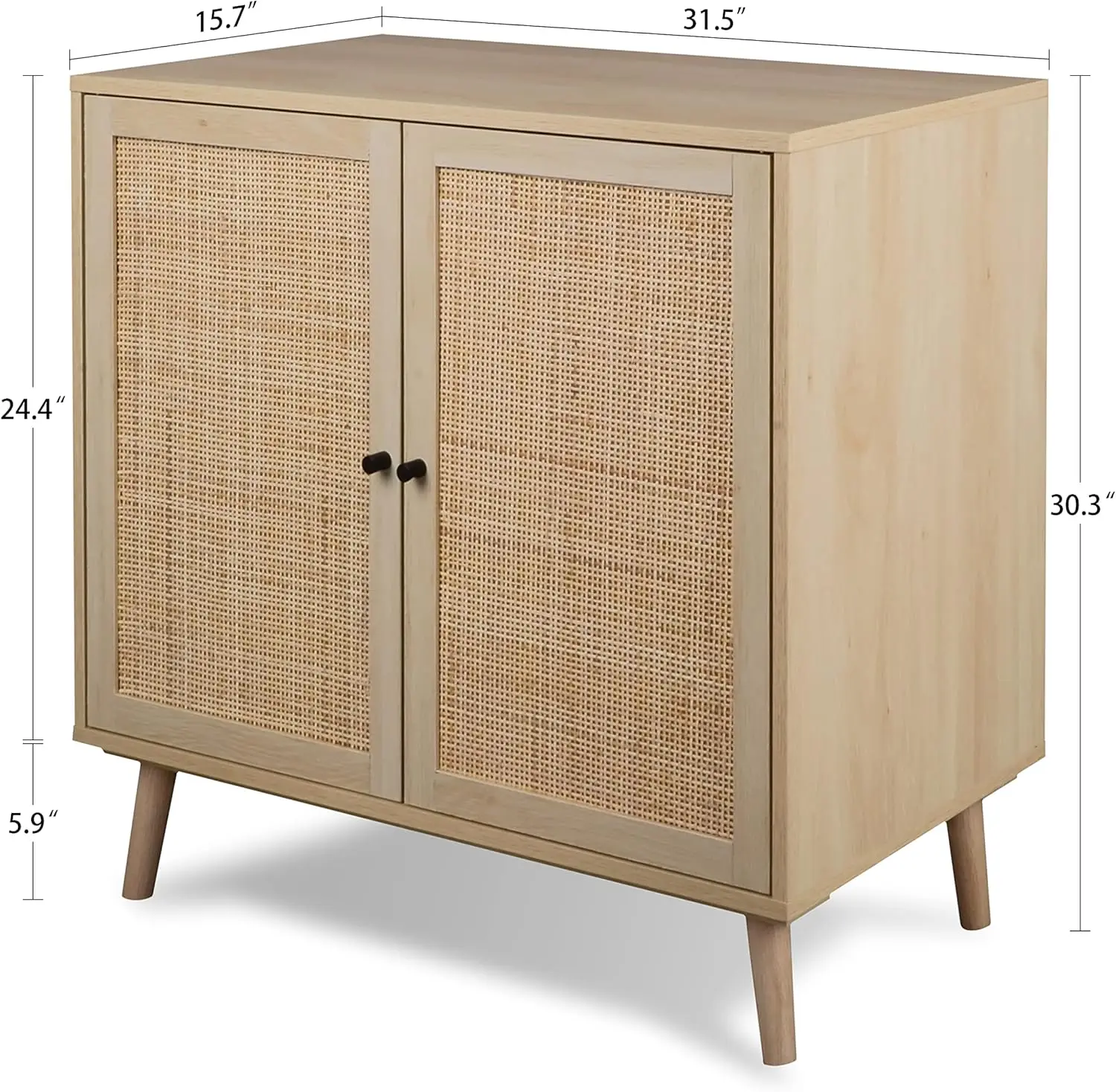 Side board Buffets chrank, Akzent Küchen schrank Konsolen tisch mit verstellbaren Regalen für Wohnzimmer, Esszimmer