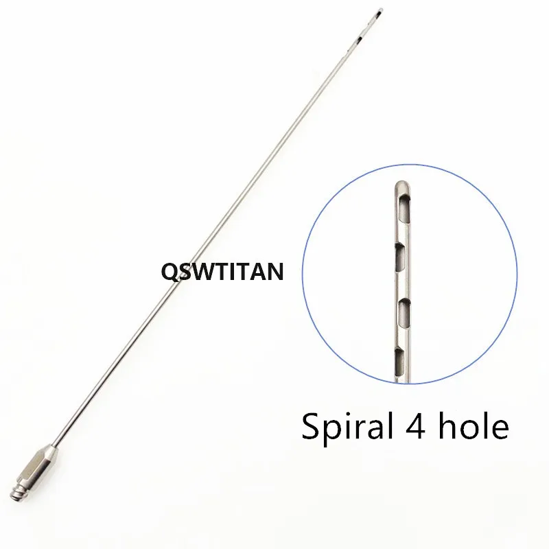 Spiral  Liposuction Cannula Four Holes Fat Harvesting Cannula for Stem Cells Fat Transfer Needle Liposuction Tool for Beauty Use