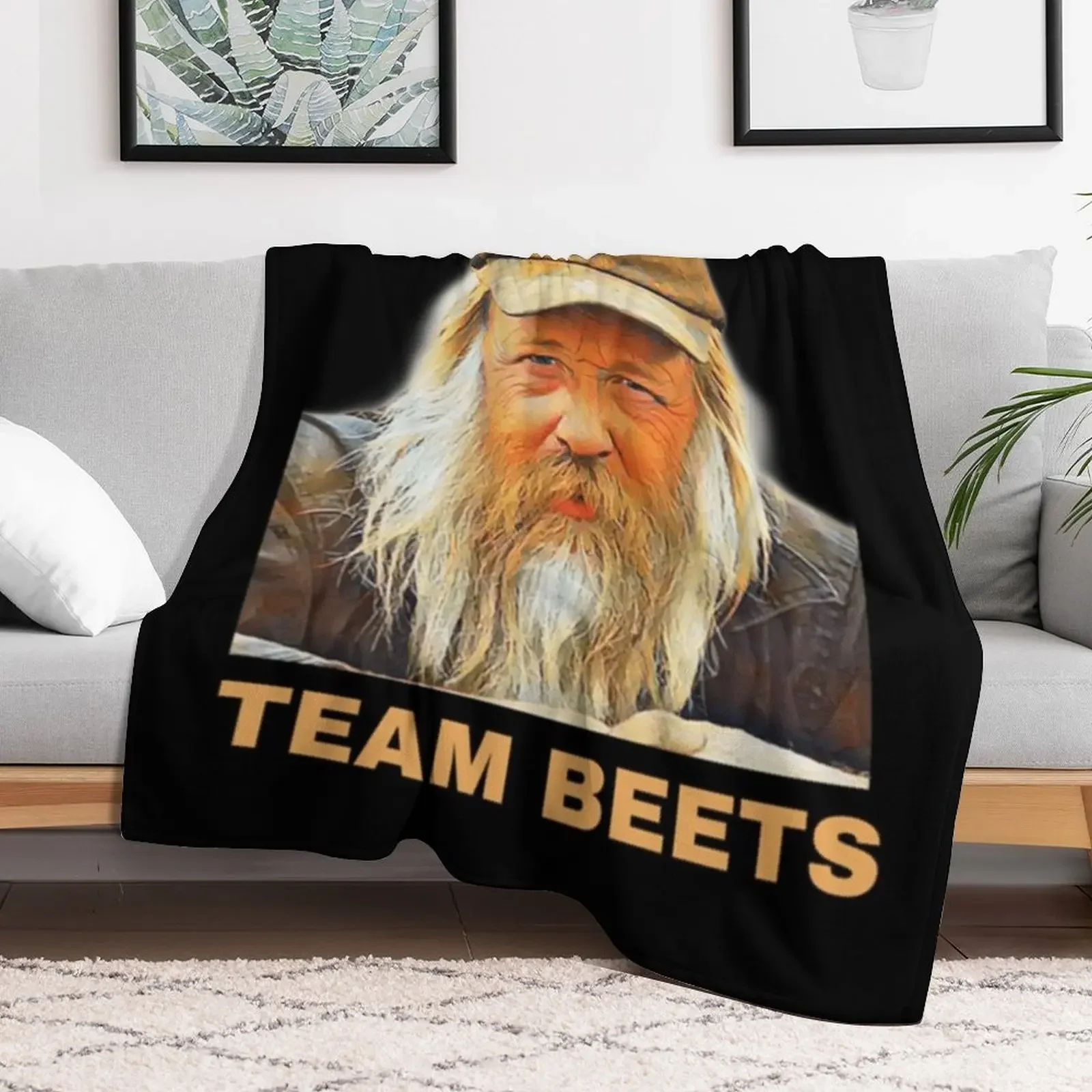 Team Beets Gold Rush Tri-blend Throw Blanket Plaid Large Blankets