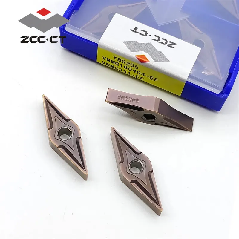 

10pcs ZCCCT VNMG VNMG16 VNMG1604 VNMG160404 VNMG160408 EM EF YBG202 YBG205 CNC Lathe Cutting Tools Carbide Turning Inserts