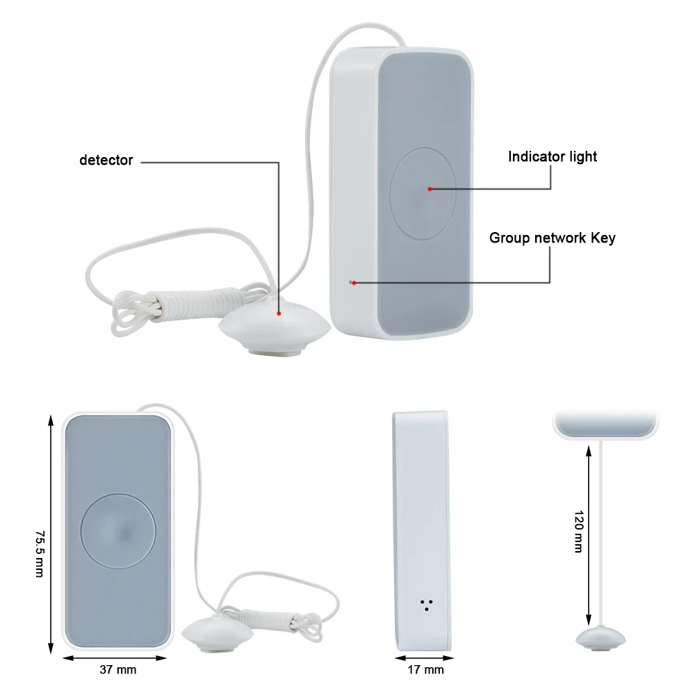 HEIMAN Zigbee Tuya inteligentny czujnik wycieku wody detektor przepełnienia wody do inteligentnego systemu domowego, kuchnia, łazienka, wieża ciśnień, basen