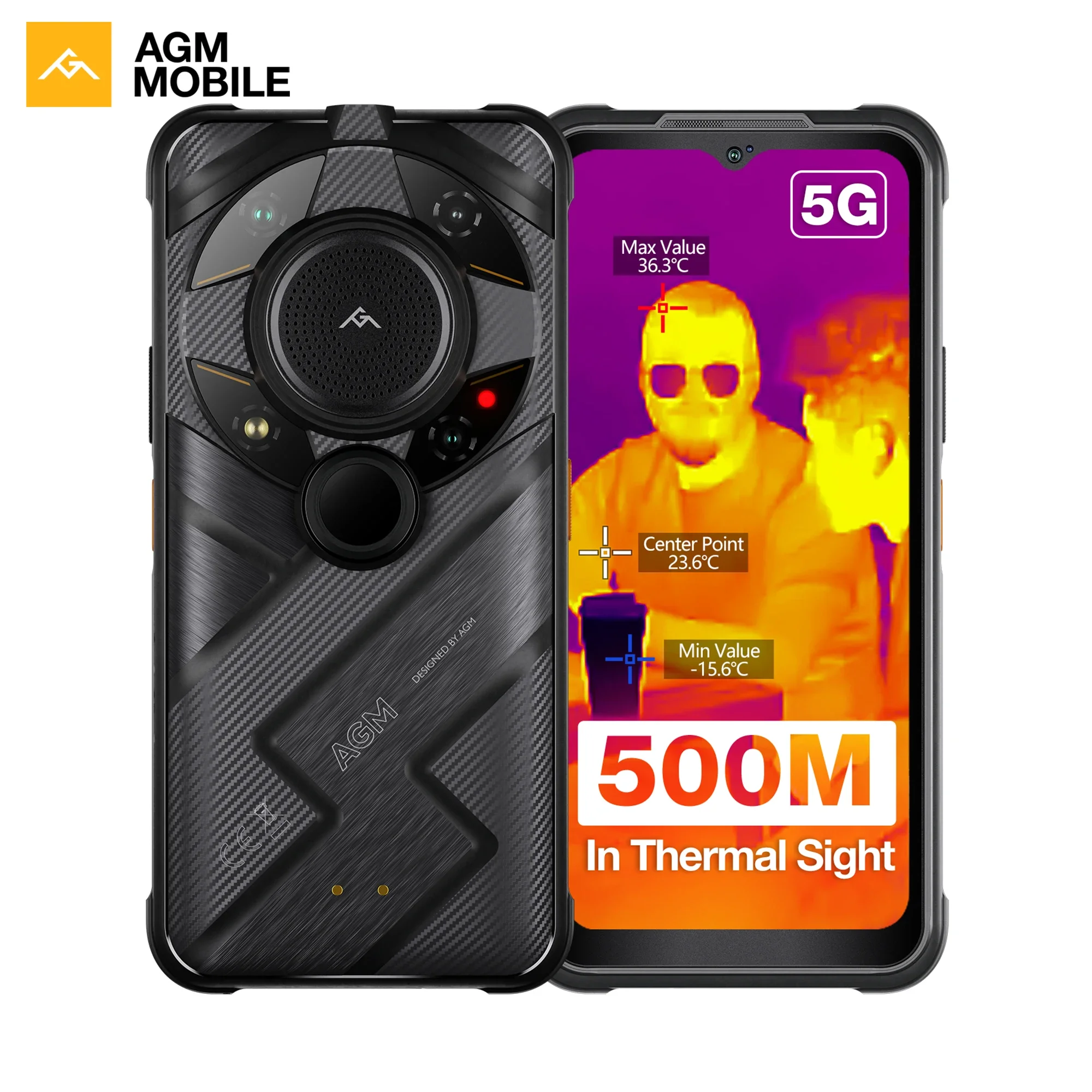 AGM G2 Guardian 5G Smartfon 12+256GB 108MP Kamera 7000mAh Noktowizor Funkcja obrazowania termowizyjnego Wytrzymały telefon 5G z NFC