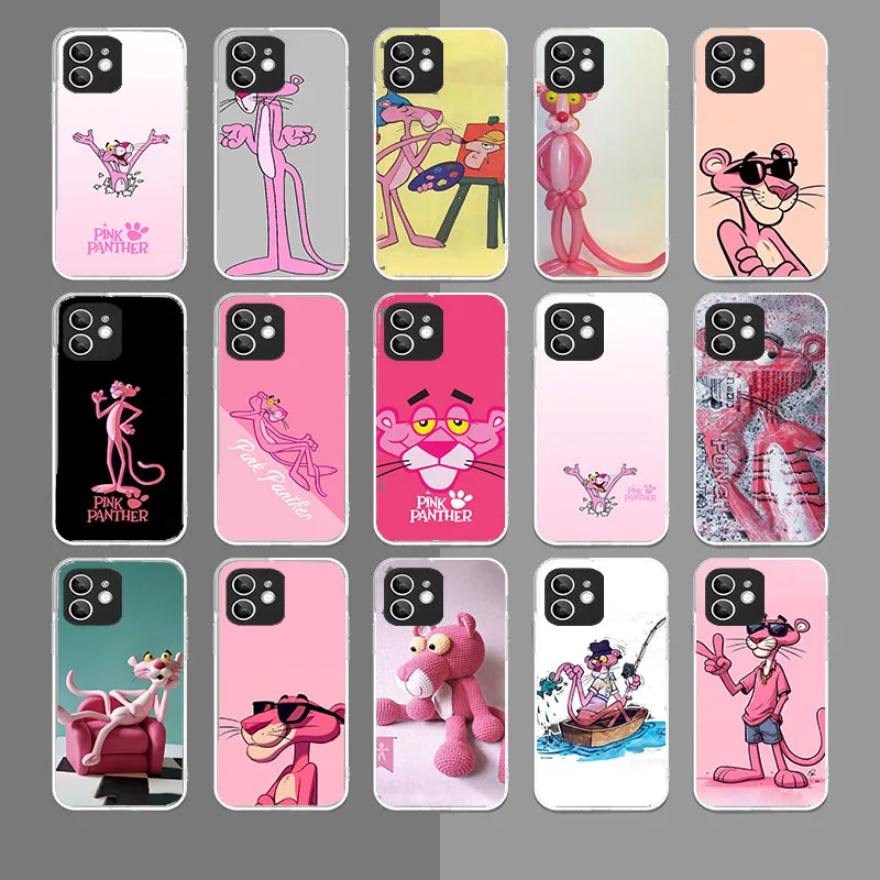 WR-70 The Pink Panther Transparent Silicone Case For LG X4 V60 V50 V40 K22 K12 K118 Q61 Q60 Q52 VELVET Stylo 6 Plus Prime THINQ5