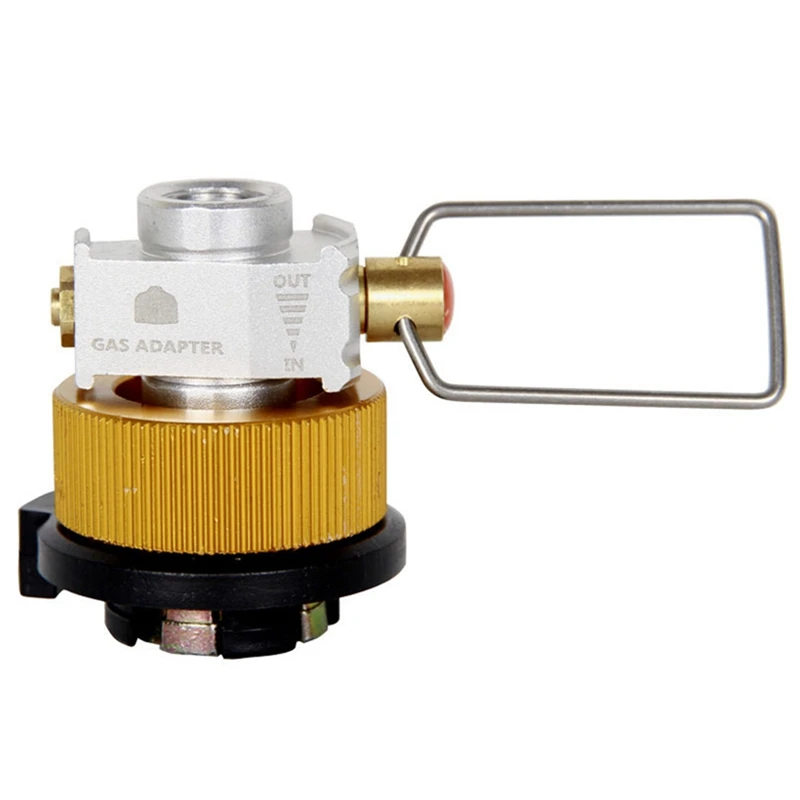 Gas Saver Plus Gas Konverter Nachfüllgas Tank Konvertierungsadapter Gasadapter Ventil Langer Gasflaschenadapter Silber