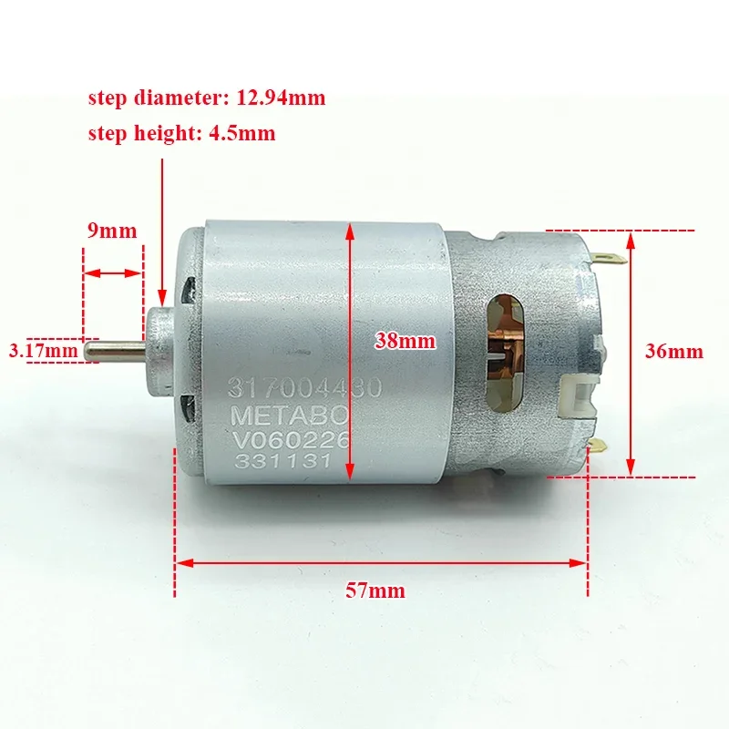 JOHNSON HC683LG 317004430 RS-550 Motor DC 12V 14.4V 18V 23000RPM High Speed Power Motor for METABO Cordless Electric Drill Tools