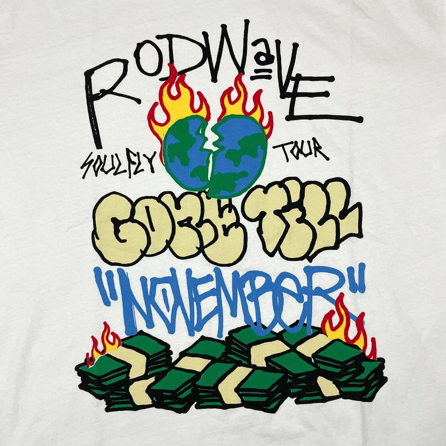 Rod Wave Rapper Style Short Sleeve T-Shirt Unisex Half Sleeve Trendy Cotton Crew Neck Print Top for Youth Summer Casual Wear