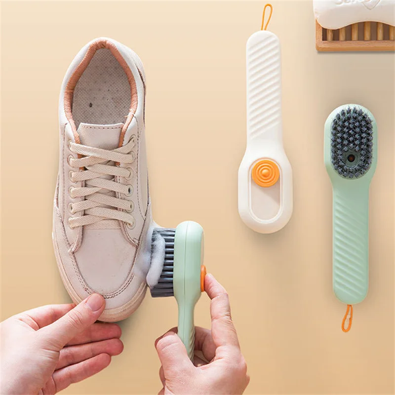 Cleaning Brush Soft Bristled Liquid Shoe Brush Long Handle Brush Clothes Brush Shoe Clothing Board Brush Household Cleaning Tool