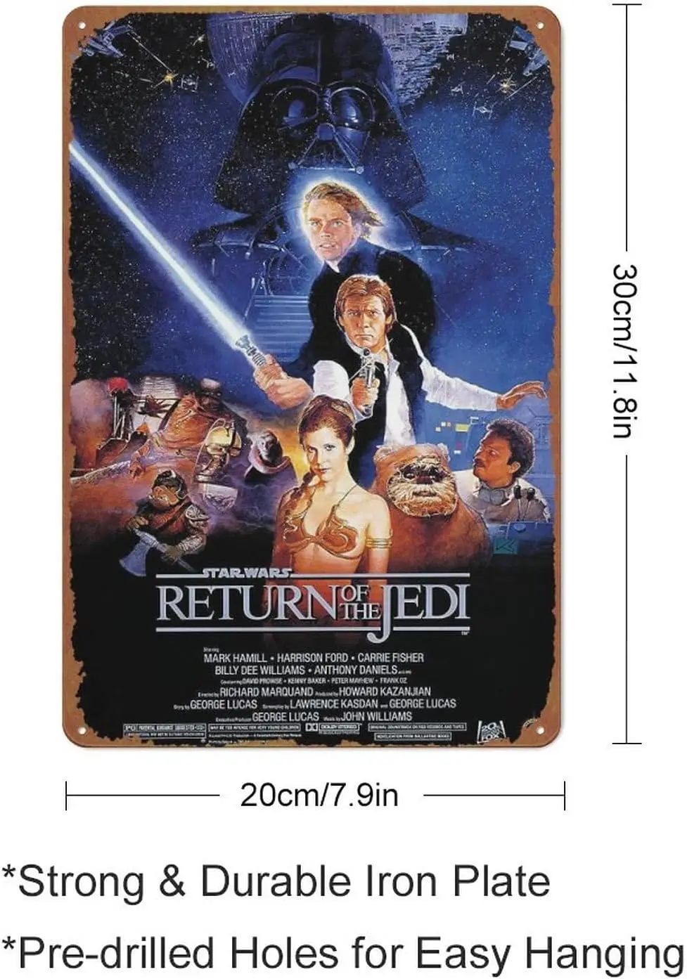 Retro Return of the Jedi Movie Poster Retro Metal Sign Vintage Tin Sign for Cafe Bar Home Wall Decor 12 X 8 inch