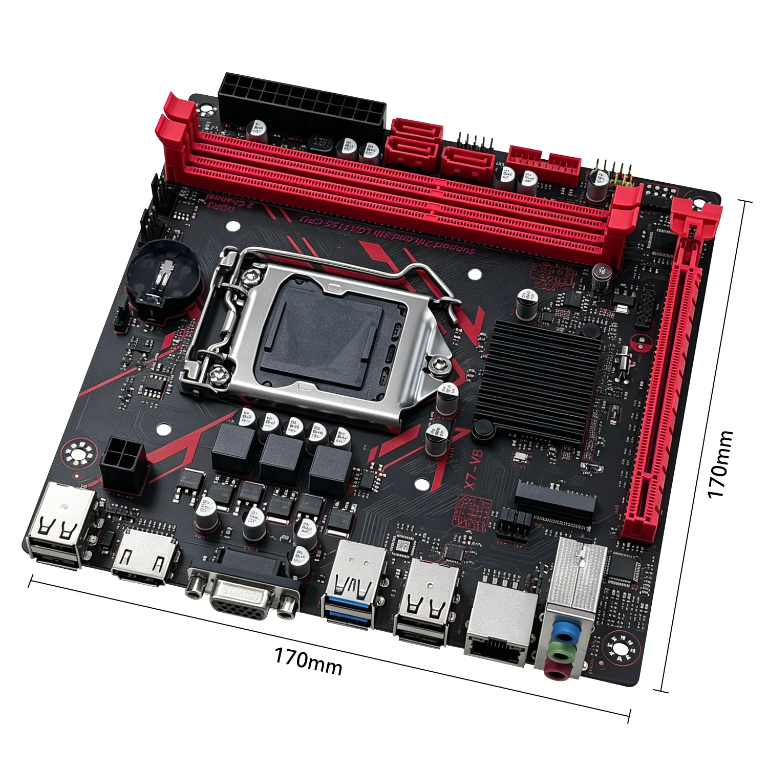MACHINIST B75 Motherboard Support LGA1155 Intel Core 2/3 Gen CPU DDR3 RAM NVME M.2 TPM2.0 Interface USB3.0 SATA3.0 Mini ITX view 4