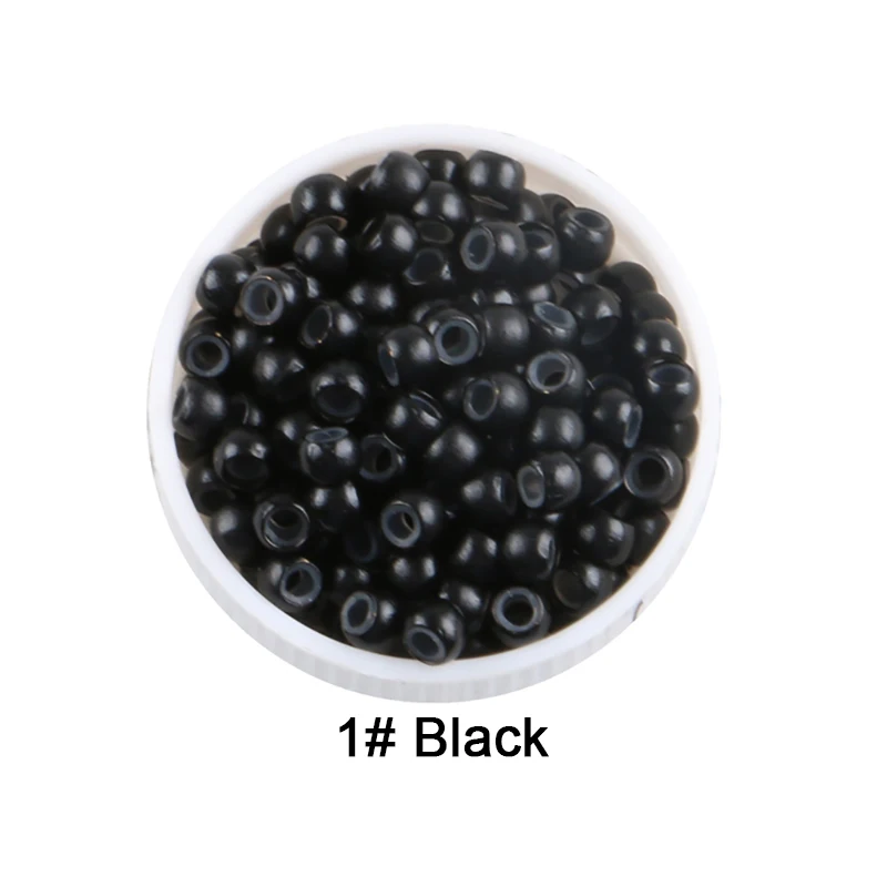 1000pcs /lot 2.9mm Silicone Nano Ring/Copper Micro Nano Bead with Silicone Line 7 Color Options for Nano Tip Hair
