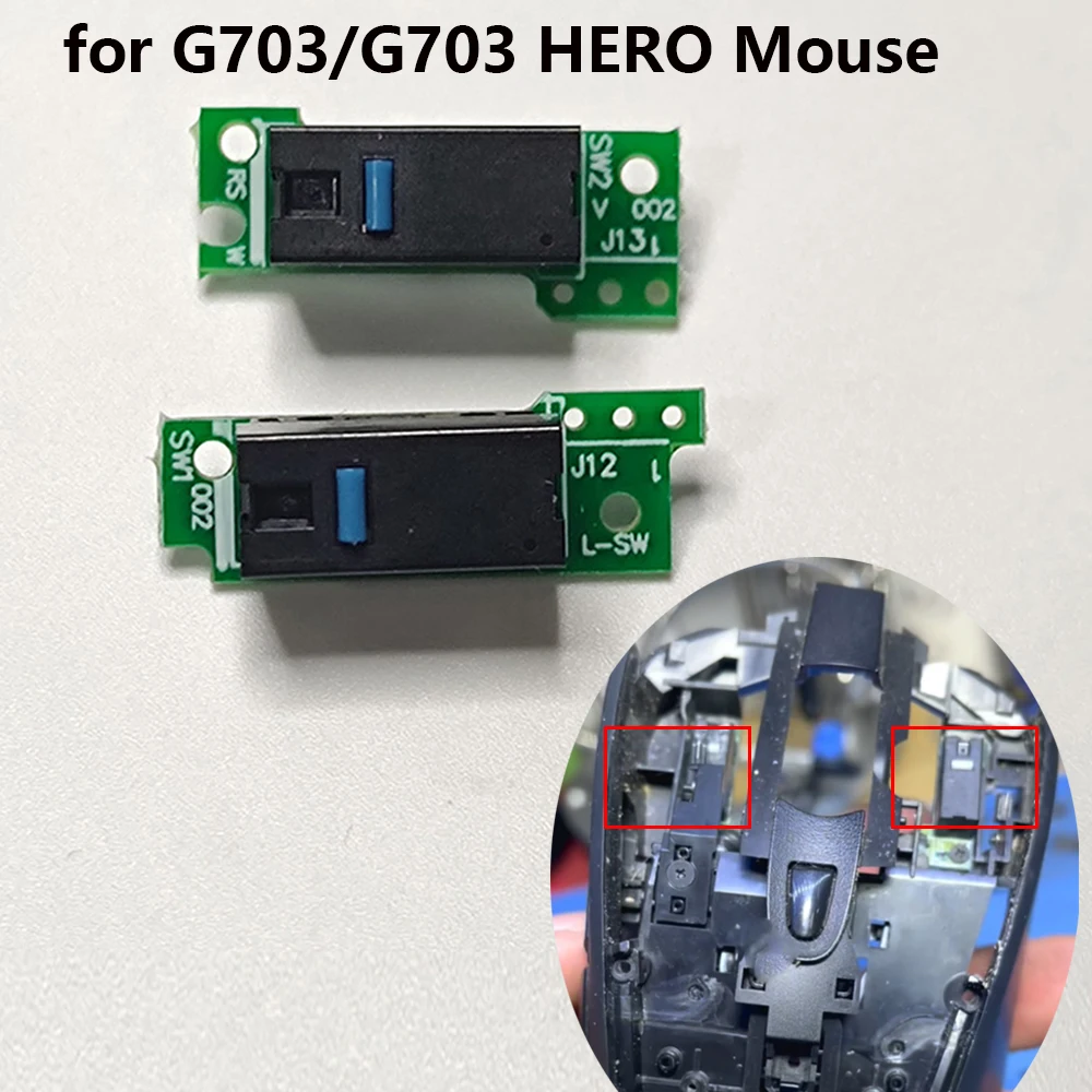 2PCS Mouse Micro Switch Button Boards for Logitech G703 G703 Hero Mice Button Board Mouse Left and Right Key Motherboard Parts
