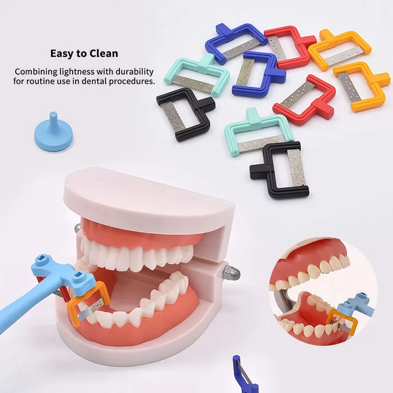 Dental Interproximal Enamel Removal Kit: Dental Polishing Strips, Abrasive Discs, Interdental Slitting Tools, Heat-Resistant