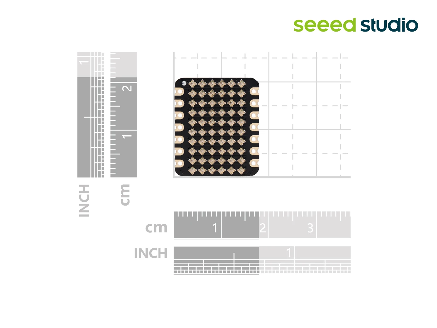 Seeed Studio 6x10 RGB MATRIX for XIAO - total 60 LEDs onboard, 1m*1m WS2812B LED, 21 x 17.5mm thumb-sized, wearable