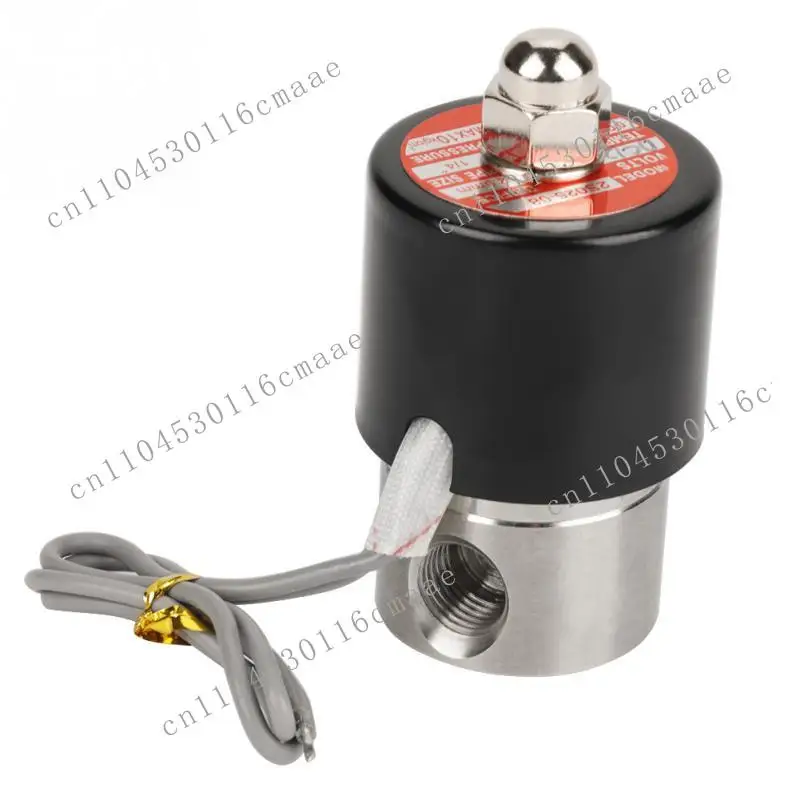 N/C Electric Valve 304 Stainless Steel DC 12V /4 Electric Solenoid Valve N/C Normally Type Valve for Water Oil Gas Transfer