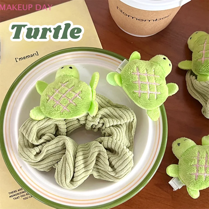 Women Little Turtle Hair Scrunchies Elastic Hair Band For Girls Ponytail Holder Rubber Bands Hair Band Women Hair Accessories